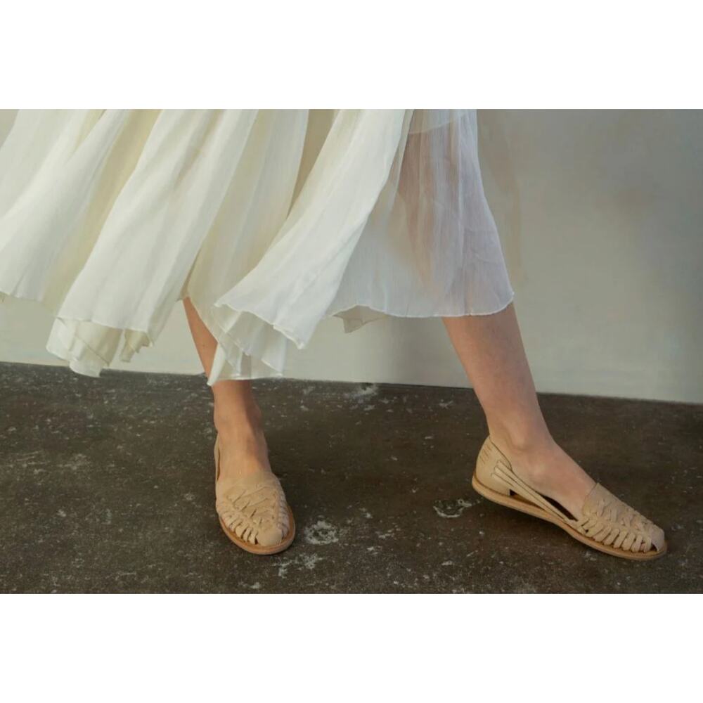 Nisolo Huarache Flats | Almond Woven Leather | Women's Size 7 | EUC - Picture 6 of 7